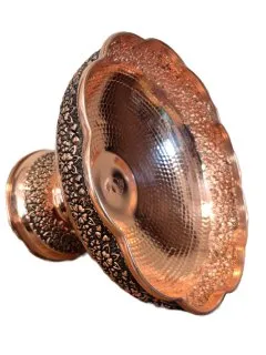 شکلات خوری پایه دار مسی رز گوهر | خرید و قیمت مس زنجان به قیمت کارگاهی | تولیدی رز مس