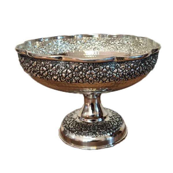 شکلات خوری پایه دار مسی کروم رز گوهر | خرید و قیمت مس زنجان به قیمت کارگاهی | تولیدی رز مس