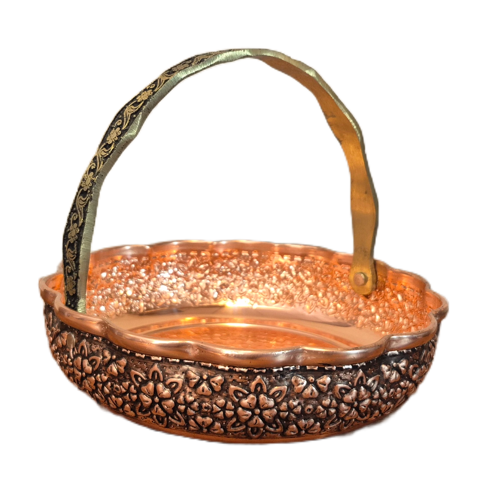 basket cooper 2 سبد مسی دسته دار زنجان | خرید و قیمت مس زنجان به قیمت کارگاهی | تولیدی رز مس