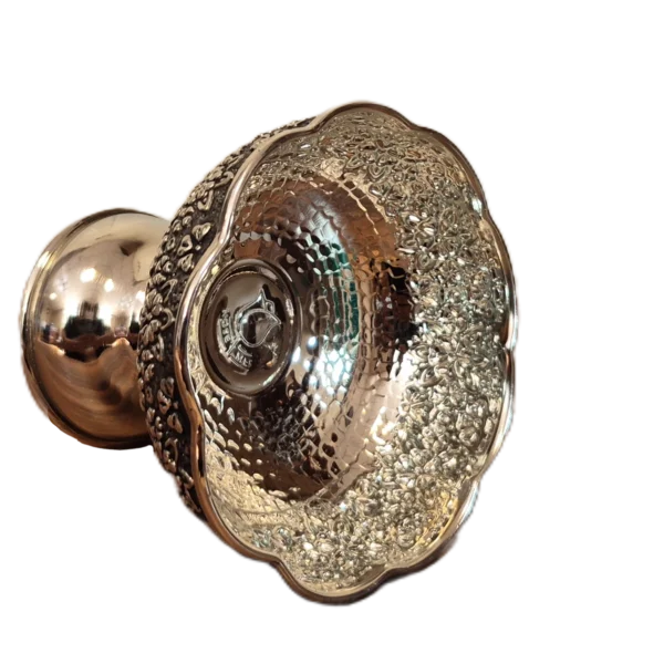 بستنی خوری کروم سایز 1 پایه دار رزگوهر | خرید و قیمت انواع ظروف مسی به قیمت کارگاهی | تولیدی رز مس زنجان