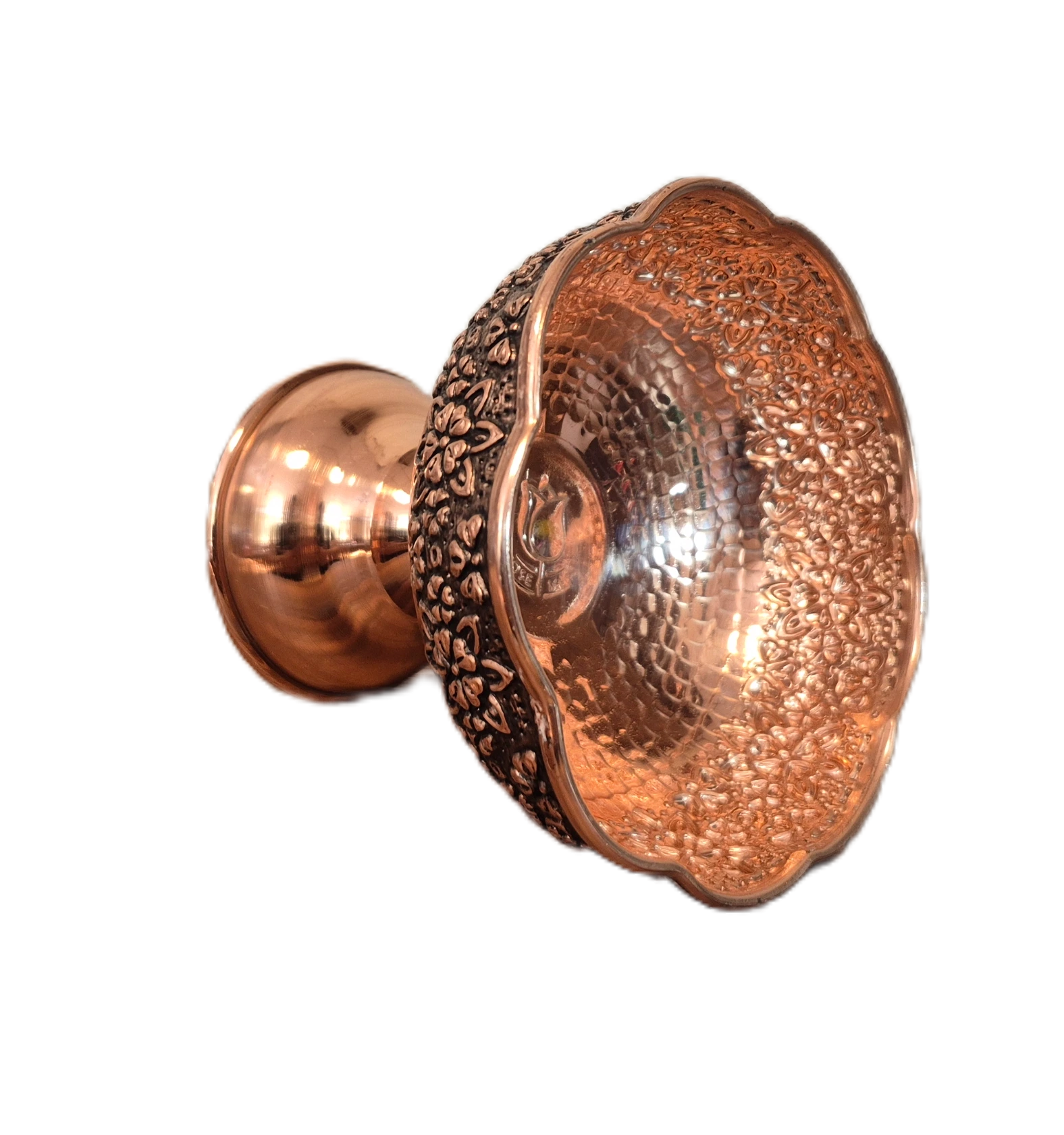 bastani khori 1 paye cooper 1 بستنی خوری مسی سایز 1 پایه دار رزگوهر | خرید و قیمت انواع ظروف مسی به قیمت کارگاهی | تولیدی رز مس زنجان