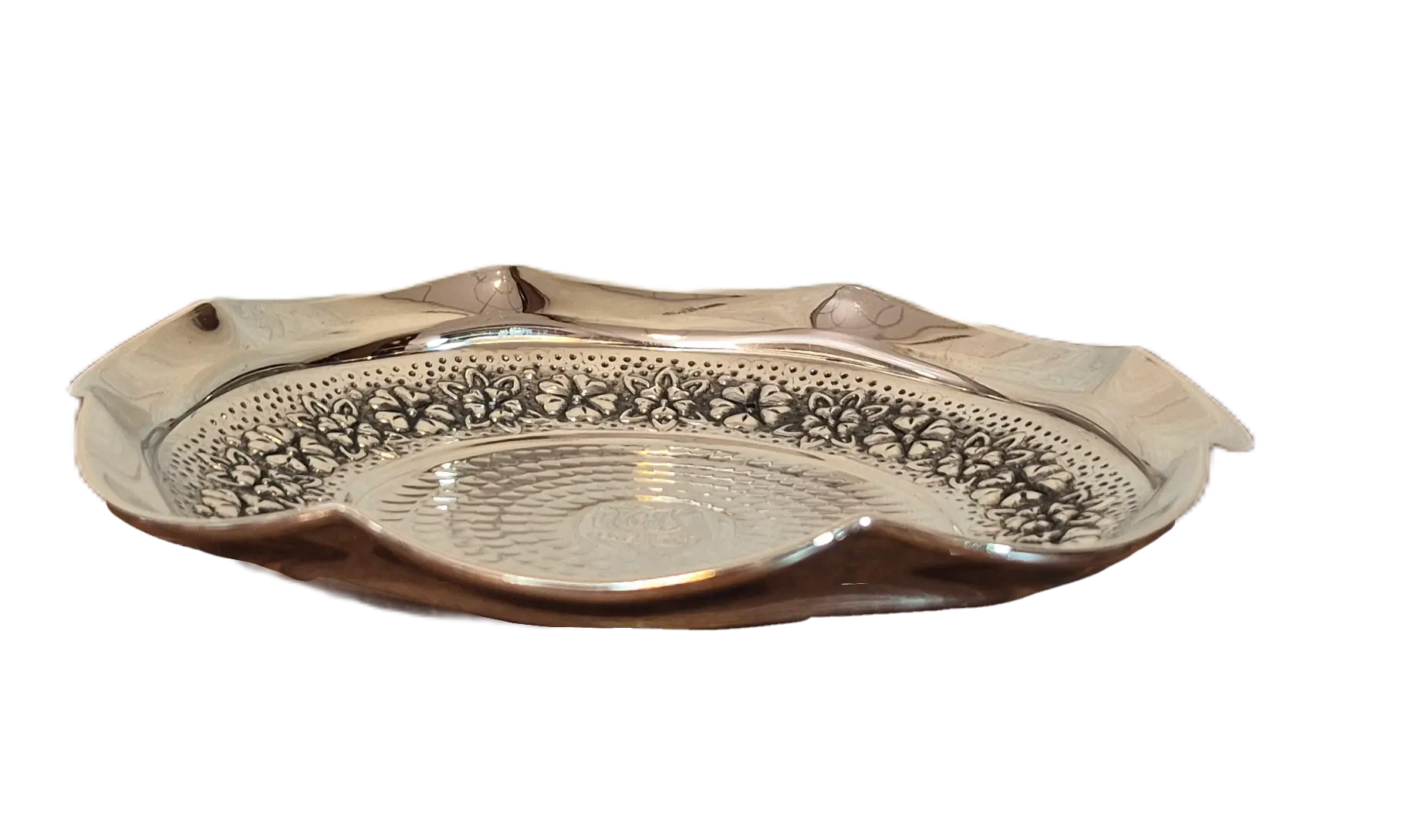 boshghab chrome 1 بشقاب مسی کروم رز گوهر | انواع ظروف مسی به قیمت کارگاهی | تولیدی رز مس زنجان