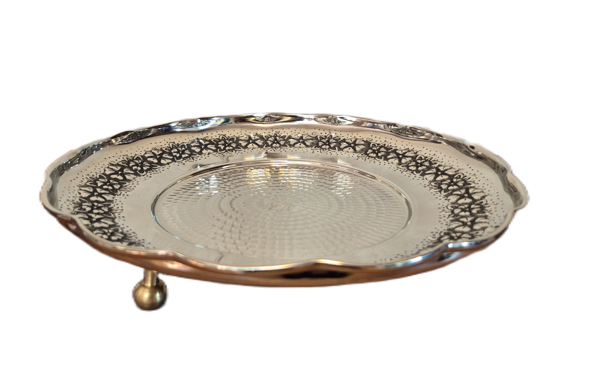 shirini khori 3 payer chrome 2 شیرینی خوری مسی کروم 3 پایه رز گوهر | انواع ظروف مسی به قیمت کارگاهی | تولیدی رز مس زنجان