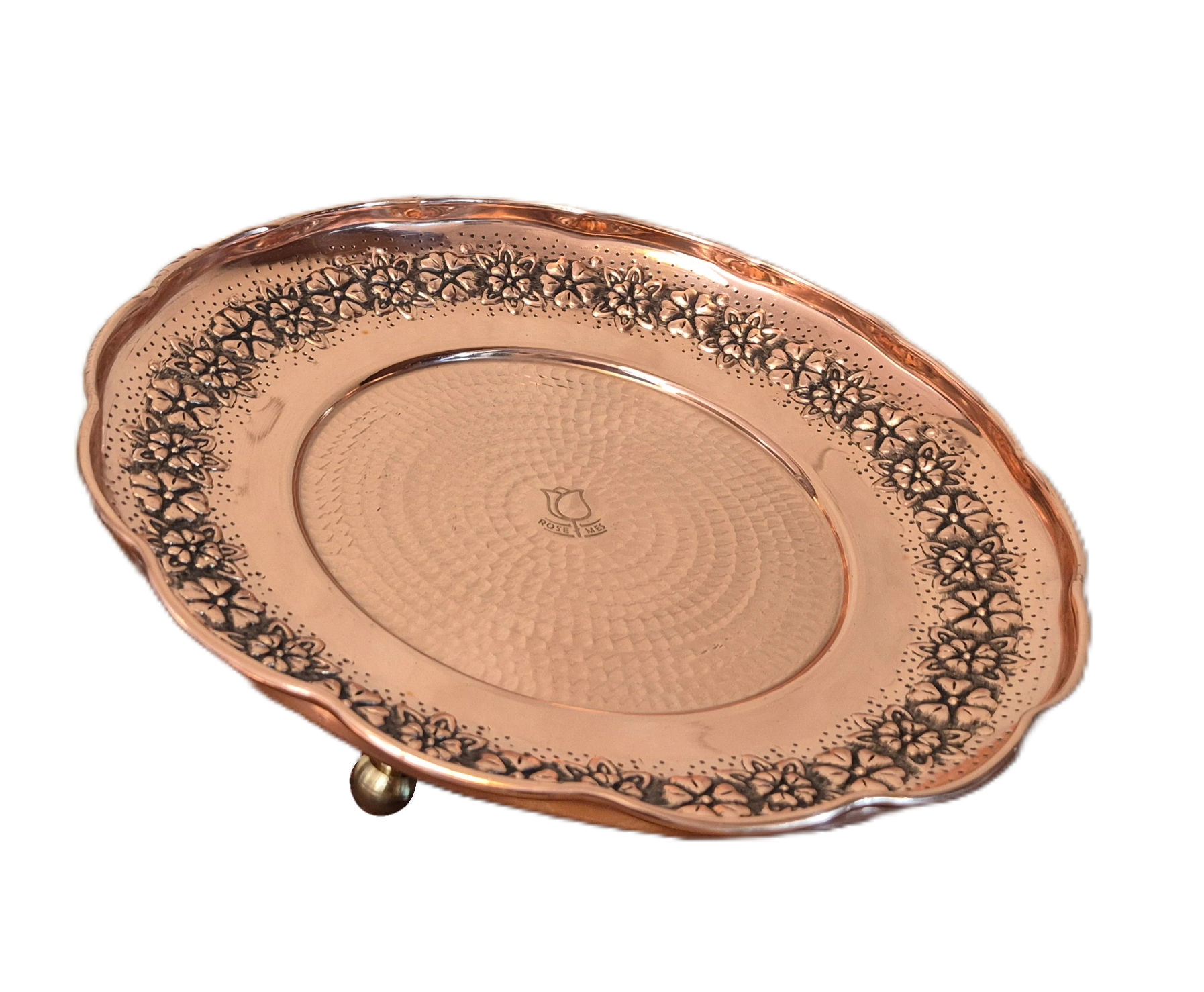 shirini khori 3 payer cooper 1 شیرینی خوری مسی 3 پایه رز گوهر | انواع ظروف مسی به قیمت کارگاهی | تولیدی رز مس زنجان