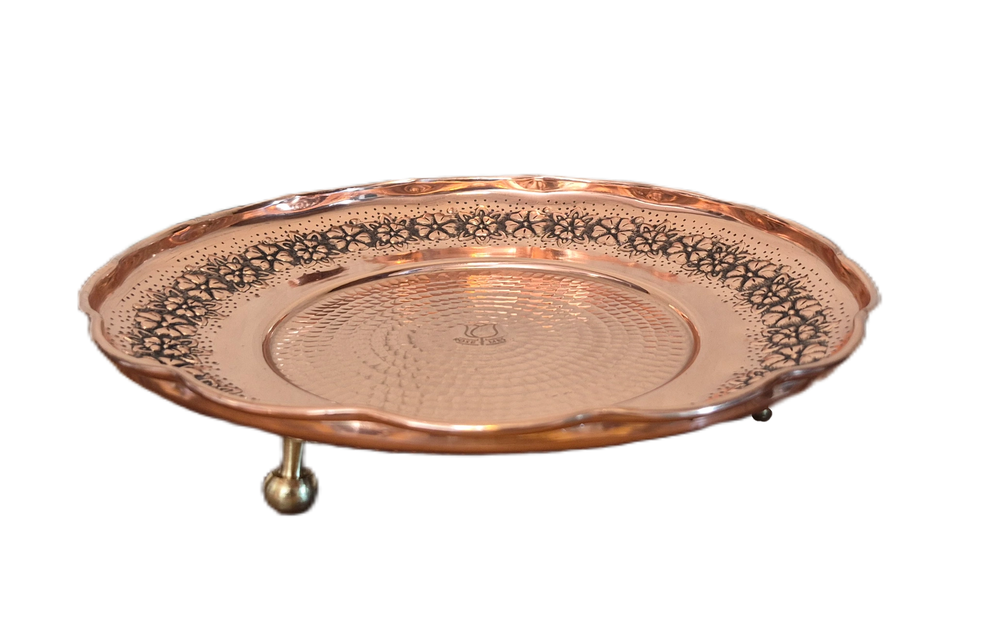 shirini khori 3 payer cooper 2 شیرینی خوری مسی 3 پایه رز گوهر | انواع ظروف مسی به قیمت کارگاهی | تولیدی رز مس زنجان